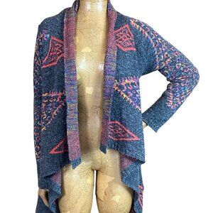 Dreamers Aztec Waterfall Cardigan Sz L #292R